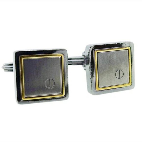 Dunhill cuffs Silver Black Gold Women Authentic secondhand